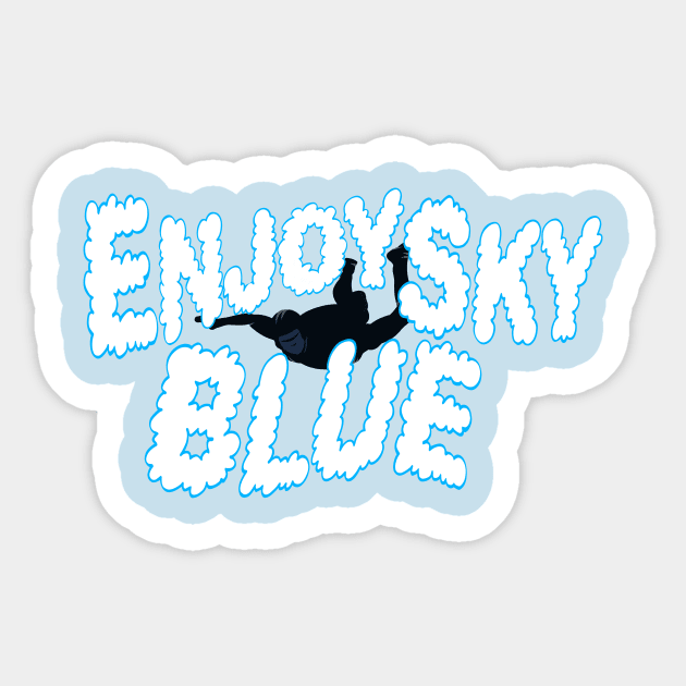 Enjoy Sky Blue Sticker by Rusty Quill